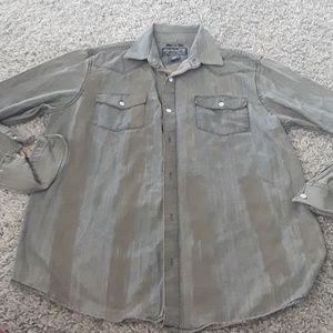 FINAL DROP💵AMERICAN RAG Flag Print DENIM Shirt